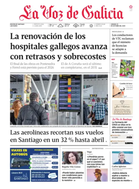 Cover of La Voz de Galicia (Santiago)