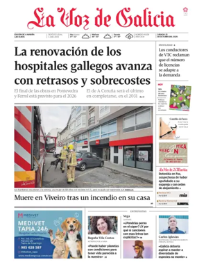 Cover of La Voz de Galicia (Viveiro)