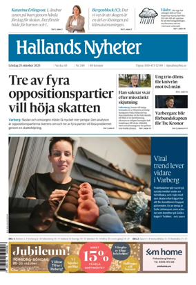 Cover of Hallands Nyheter