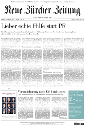 Cover of Neue Zürcher Zeitung