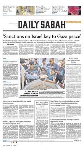 Cover of Daily Sabah (Turkey)