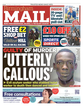 Cover of Birmingham Mail