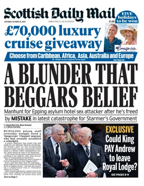 Cover of Scottish Daily Mail