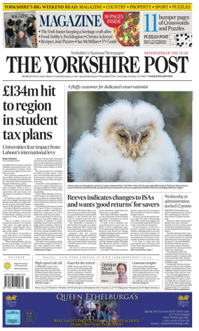 Cover of Yorkshire Post