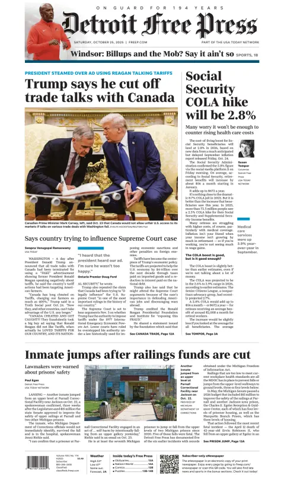 Cover of Detroit Free Press