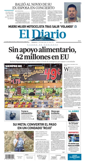 Cover of El Diario de El Paso