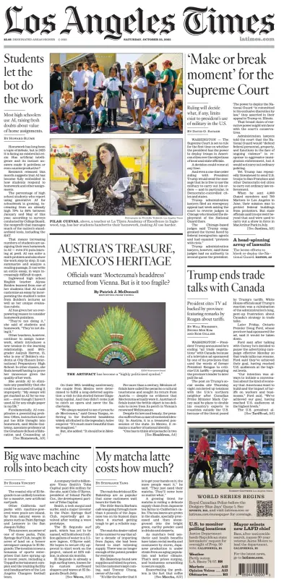 Cover of Los Angeles Times