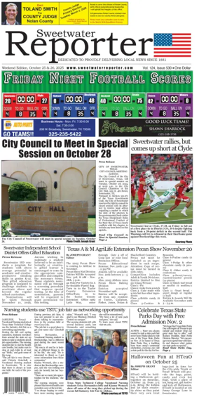 Cover of Sweetwater Reporter