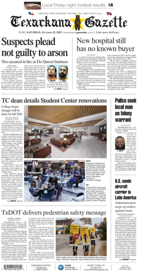 Cover of Texarkana Gazette