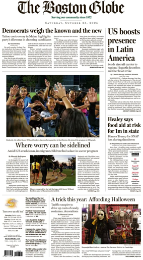 Cover of The Boston Globe
