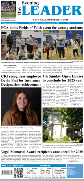 Cover of The Evening Leader