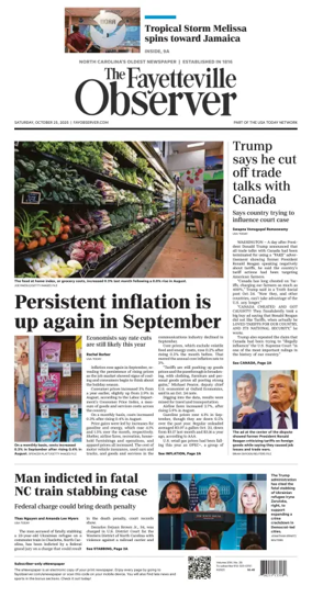 Cover of The Fayetteville Observer