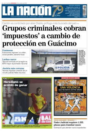 Cover of La Nacion (Costa Rica)