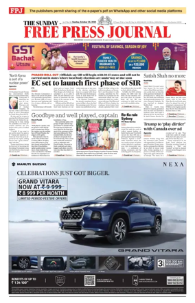 Cover of The Free Press Journal