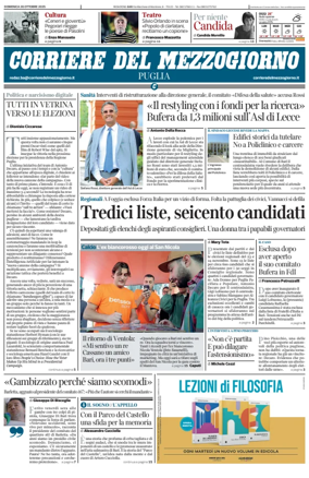 Cover of Corriere del Mezzogiorno (Puglia)