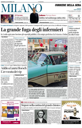 Cover of Corriere della Sera (Milano)