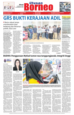 Cover of Utusan Borneo (Sabah)