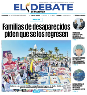 Cover of El Debate de Mazatlan