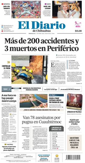Cover of El Diario de Chihuahua