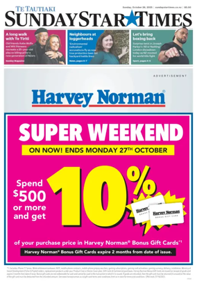 Cover of Sunday Star-Times