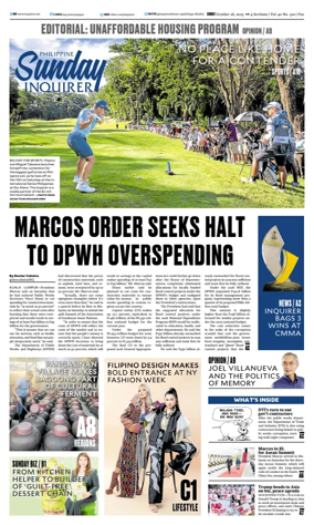 Cover of Philippine Daily Inquirer