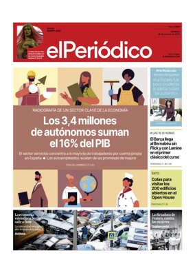 Cover of El Periódico de Catalunya (Castellano)