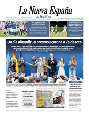 Cover of La Nueva España (Avilés)