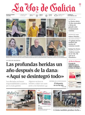Cover of La Voz de Galicia (Ourense)