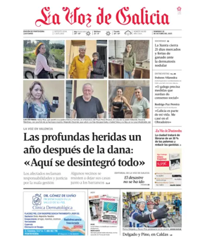 Cover of La Voz de Galicia (Pontevedra)