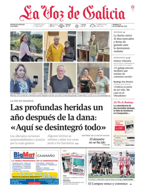 Cover of La Voz de Galicia (Santiago)
