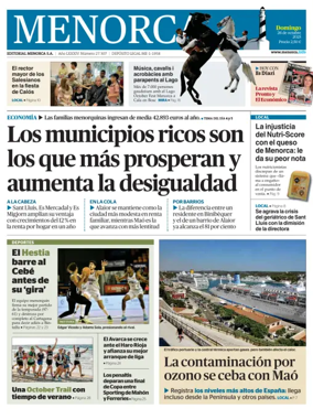 Cover of Menorca Diario Insular