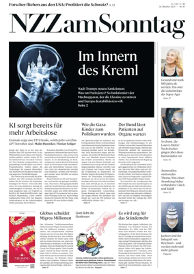 Cover of Neue Zurcher Zeitung Sunday