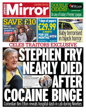 Cover of Sunday Mirror (Northern Ireland)