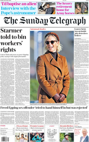 Cover of The Sunday Telegraph