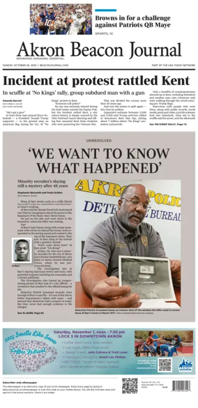 Cover of Akron Beacon Journal