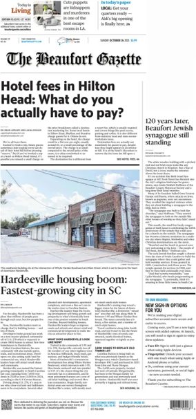 Cover of Beaufort Gazette (Sunday)