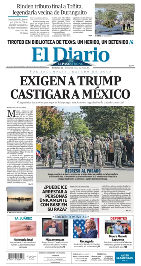 Cover of El Diario de El Paso