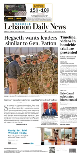 Cover of Lebanon Daily News