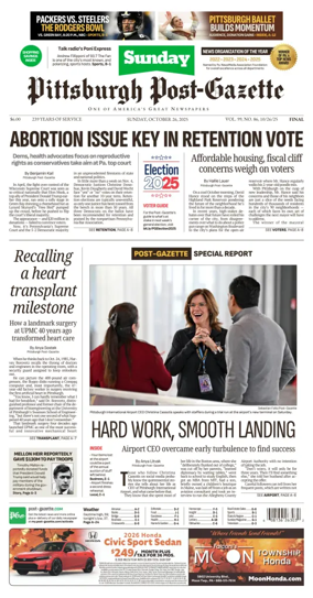 Cover of Pittsburgh Post-Gazette