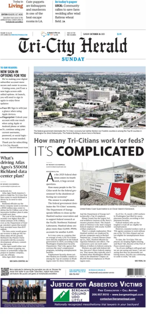 Cover of Tri-City Herald (Sunday)