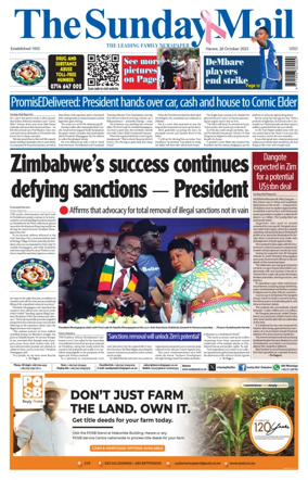 Cover of The Sunday Mail (Zimbabwe)