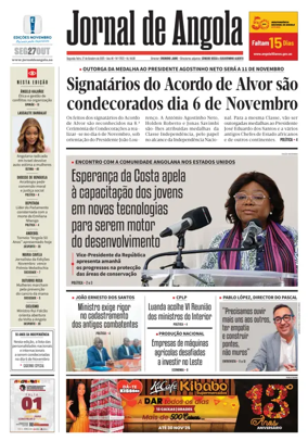 Cover of Jornal de Angola