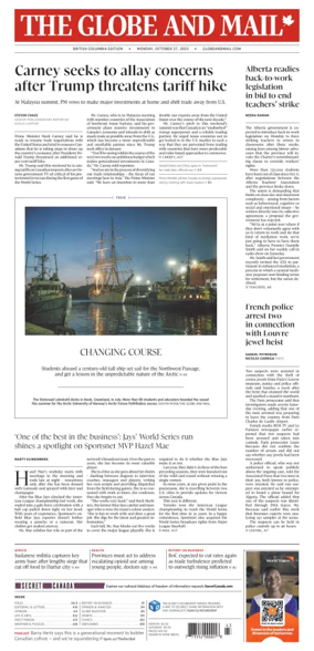 Cover of The Globe and Mail (BC Edition)