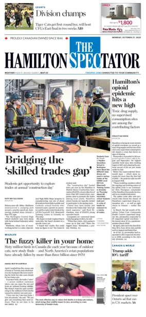 Cover of The Hamilton Spectator