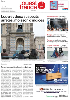 Cover of Ouest France (Auray)