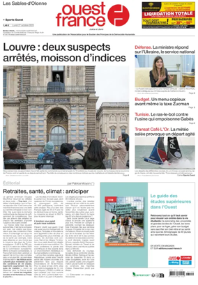 Cover of Ouest France (Les Sables-d'Olonne)