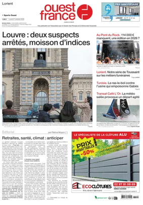 Cover of Ouest France (Lorient)