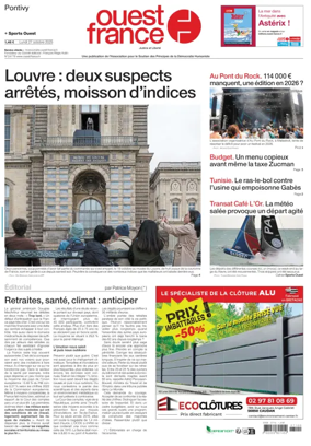Cover of Ouest France (Pontivy)