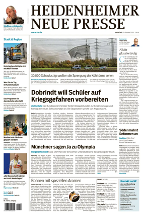 Cover of Heidenheimer Neue Presse