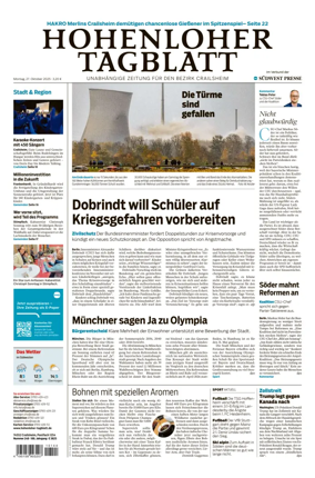 Cover of Hohenloher Tagblatt